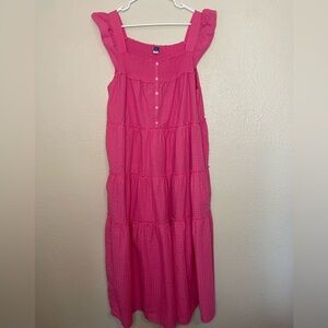 Old Navy Pink Tiered Maxi Dress